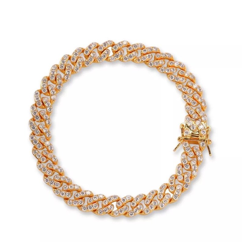 Cuban Anklet 9mm Cuban Anklet Gold Anklet Men Anklet Etsy