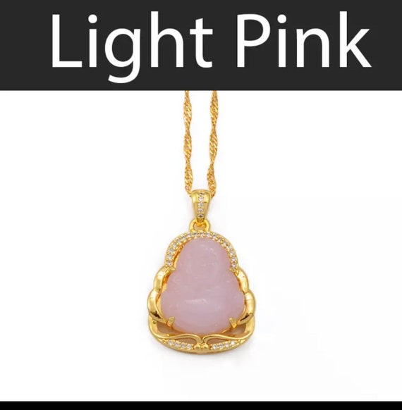 Pink buddha hotsell necklace