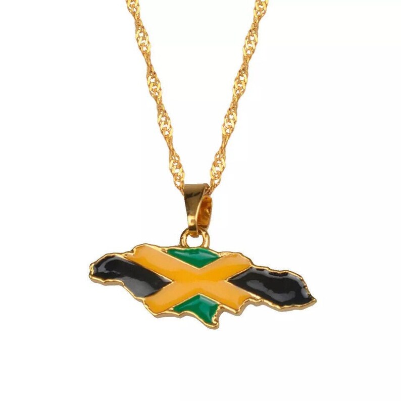 Jamaica Necklace Jamaica Men Necklace jamaica Pendant Etsy