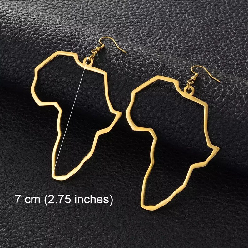 Africa Hoop Earring Africa Map Hoop Earrings African - Etsy