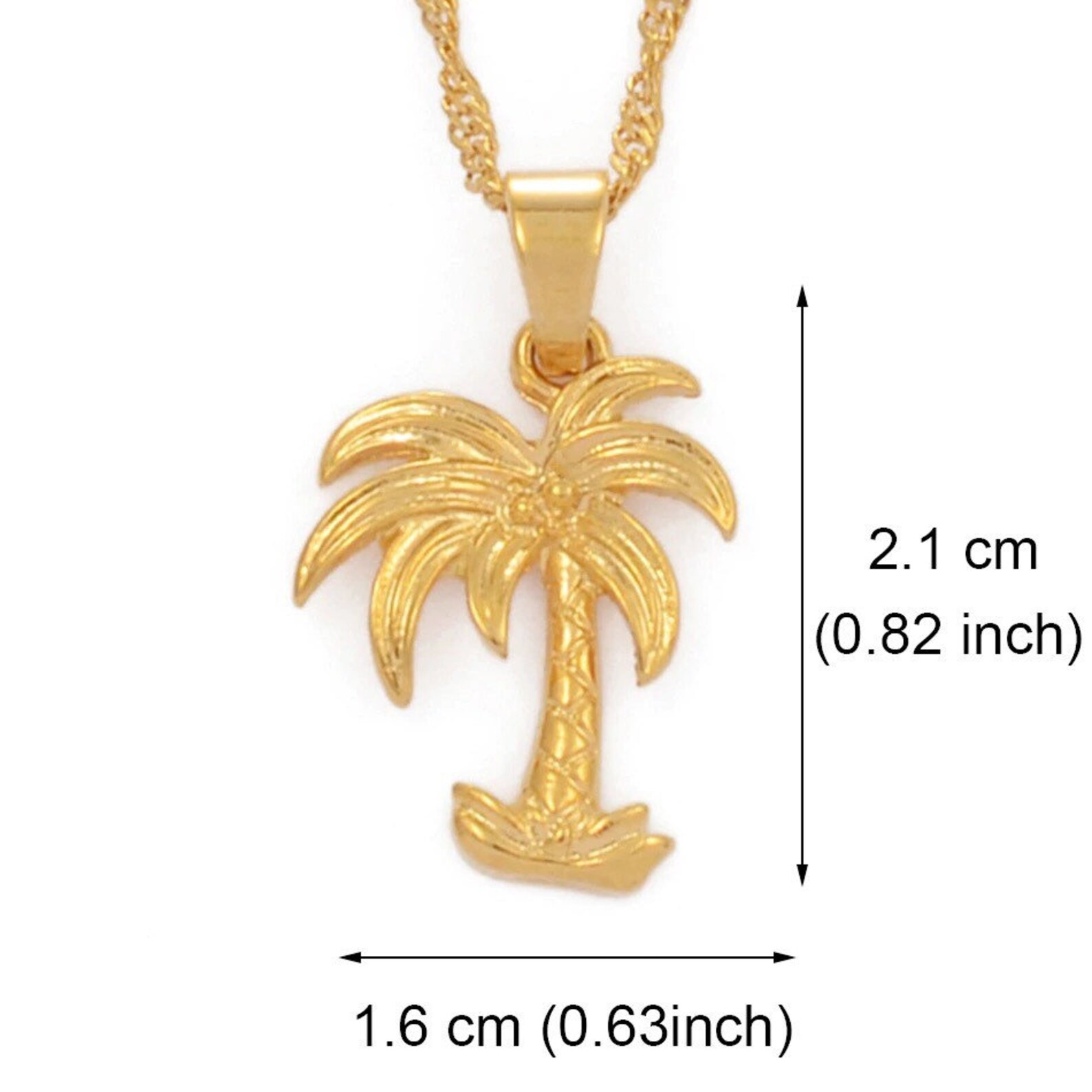 Palm Tree Necklace palm Tree Pendant Beach Jewelry Little Etsy