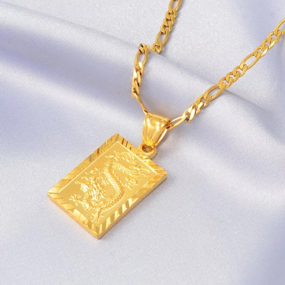 SALE Dragon Necklace 18k Gold Plated 