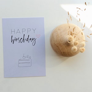 Postkarte "Happy Birthday" Torte