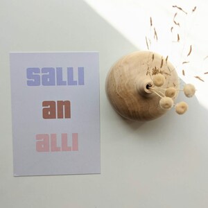 Postkarte "Salli an alli"