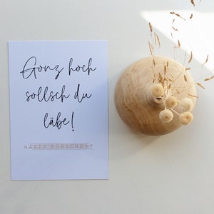 Postkarte "hoch leben"