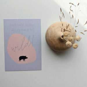 Postkarte "halb so wild"