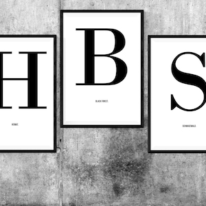 letter prints "B - Black Forest." | "H - Heimat." | "S - Schwarzwald."