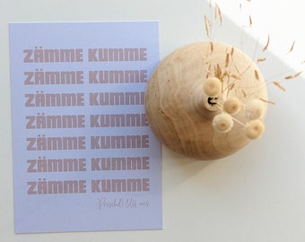 Postkarte "Zämme kumme"