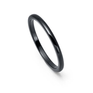 Tungsten 2mm Black Plated Wedding Band