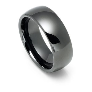 Gray Tungsten Wedding Band,Men & Women,Tungsten Carbide Ring,Grey Wedding Ring,Brush Comfort Ring,Engagement