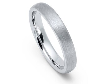 Tungsten 4mm Gebürstetes Stil Hochzeitsband