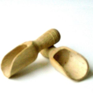 Zubehör für den Kaufmannsladen / 2 Holzschippen 7,5 cm / ca 80er Jahre