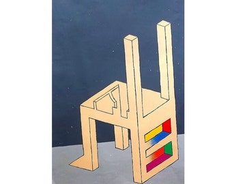 Niels Unbehagen *1940, colour screen print on cardboard from 1973, format 42 x 62 cm, hand-signed, limited edition: 35/50