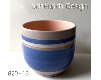 Alte Serie Scheurich Keramik Blumen-Übertopf 820-13 / 11,5 x 11,5 cm