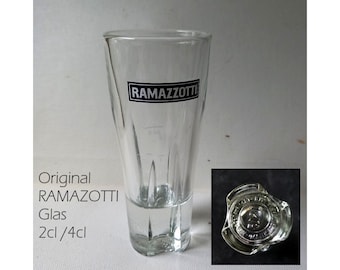 The classic! Original RAMAZOTTI long drink glass, 2 cI / 4 cl calibrated / engraved base No. 1815 / collector's glass