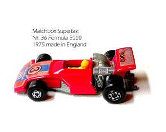 Sammlerstück: Matchbox Superfast Nr. 36 Formula 5000 rot / Lesney, 1975 made in England