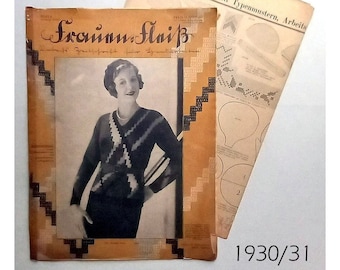 Contemporary document RARITY! Historical handicraft newspaper / women's diligence / issue 8 / year 1930-31