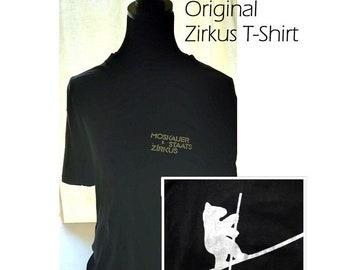 RAR! True Vintage / Original Zirkus-T-Shirt aus den frühen 1990ern / Baumwolle,  schwarz mit weiß / Gr. S