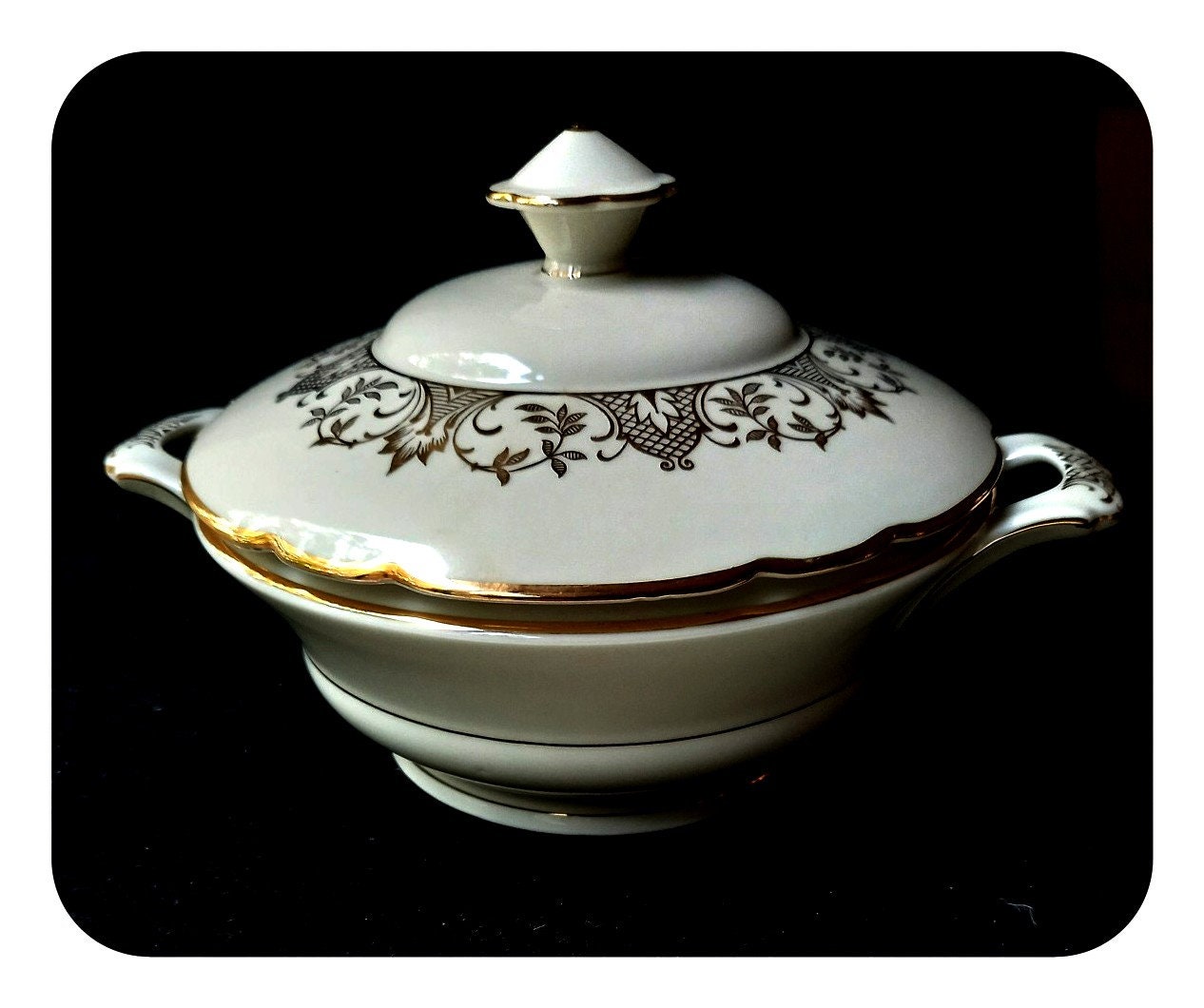 RARE! Old Series BAVARIA Schirnding (no. 13), Bowl With Lid / Fine