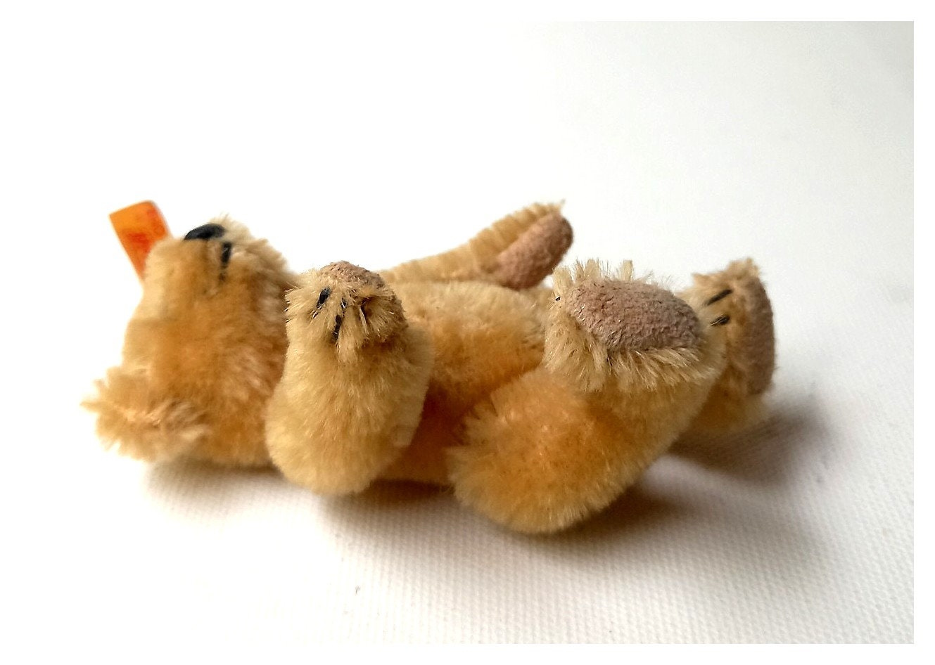 Ours En Peluche Steiff 33cm – Vintage 1980, Allemagne, Bouton Et Drapeau, état Top