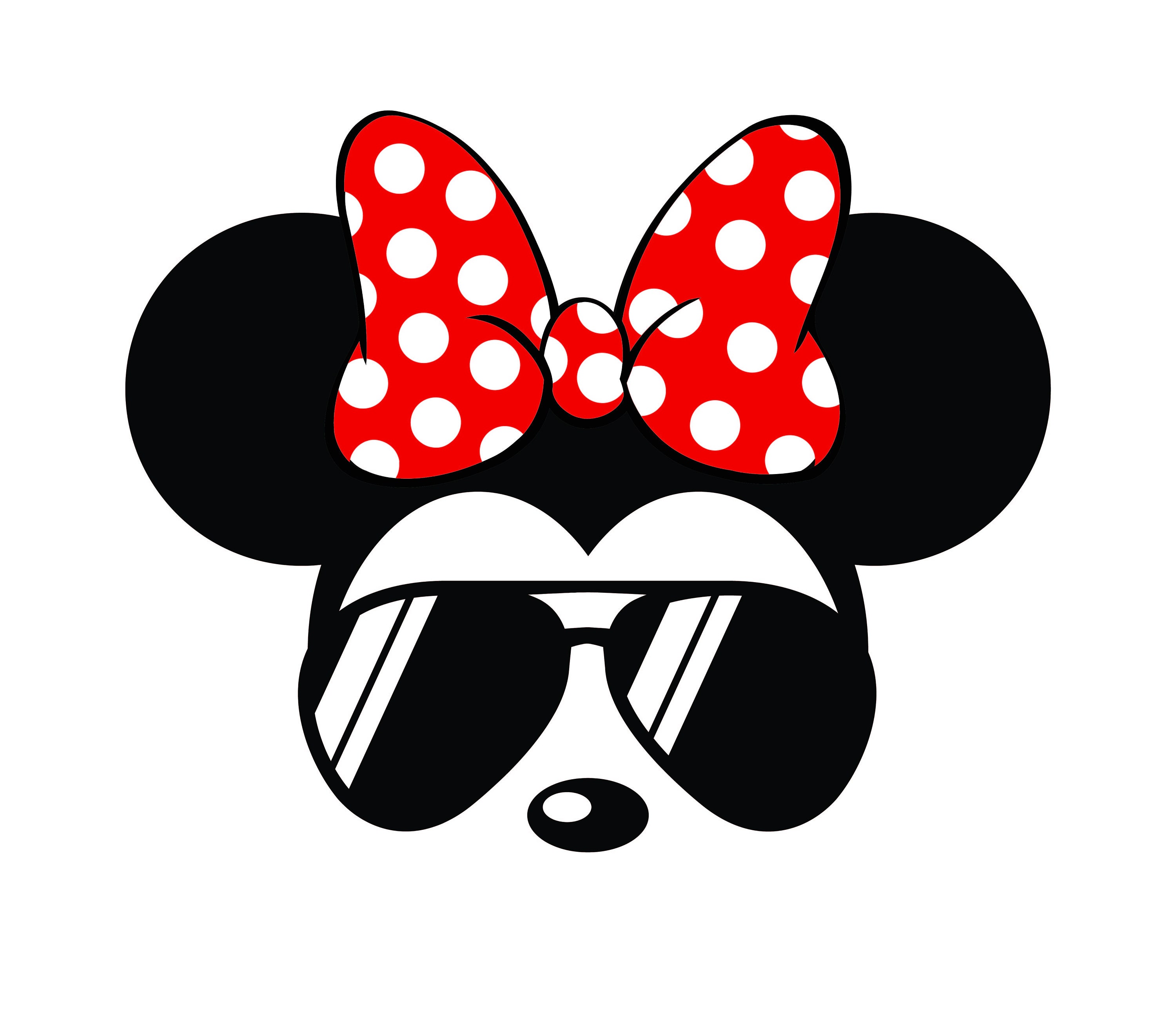 Download Minnie Cool Sunglasses. Mickey Sunglasses Disney Svg for ...
