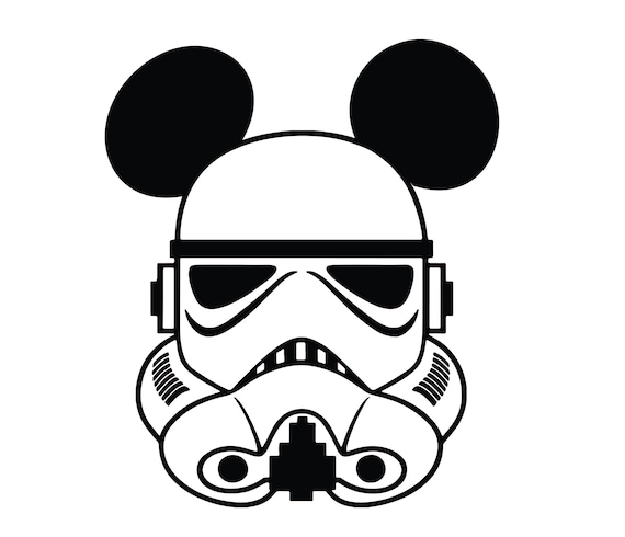 Mickey Ears Star Wars Empire Logo SVG png dxf silhouette | Etsy