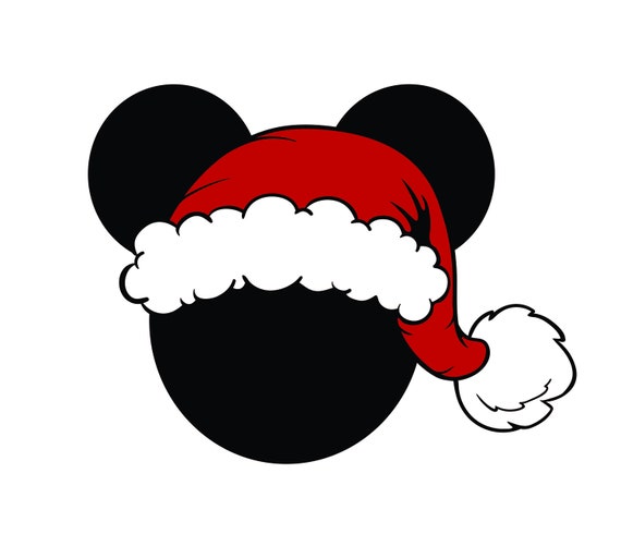 Mickey Holiday Christmas Santa Hat SVG DXF Png | Etsy