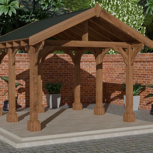 Very Detailed Rustic Hot Tub Plans, Hot Tub Canopy, Pergola Plans, Download, DIY, Build Your Own, Self Build Hot Tube Self Build Plans