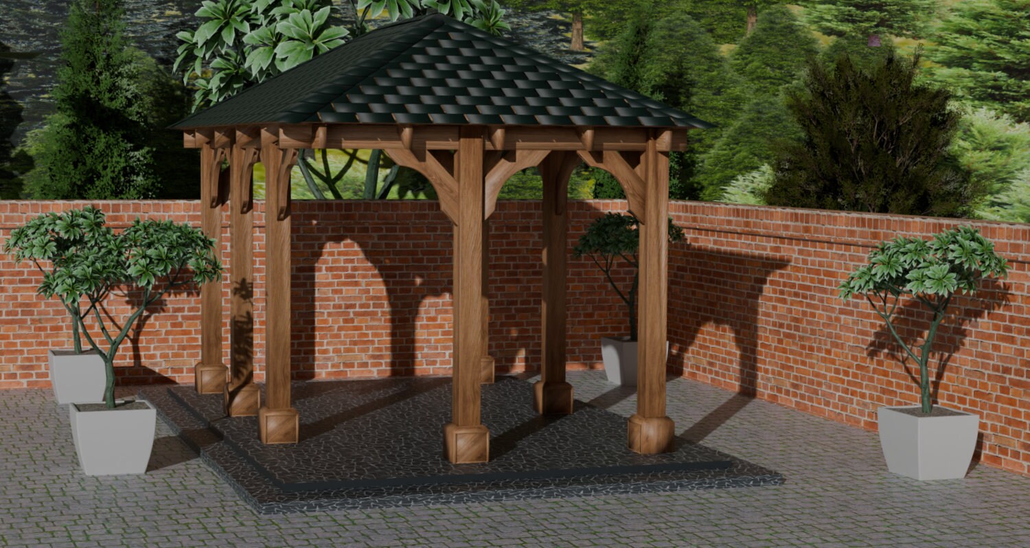 Very Detailed Rustic Gazebo Plans, Hot Tub Plans, Pergola Plans, Hot Tub Canopy, Download, DIY ...