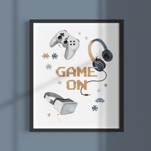 Game On 2 Gaming print poster, PRINTABLE art, PRINTABLE poster, Kids Print, Home decor, wall art, Gift print, Wall decor Gamer