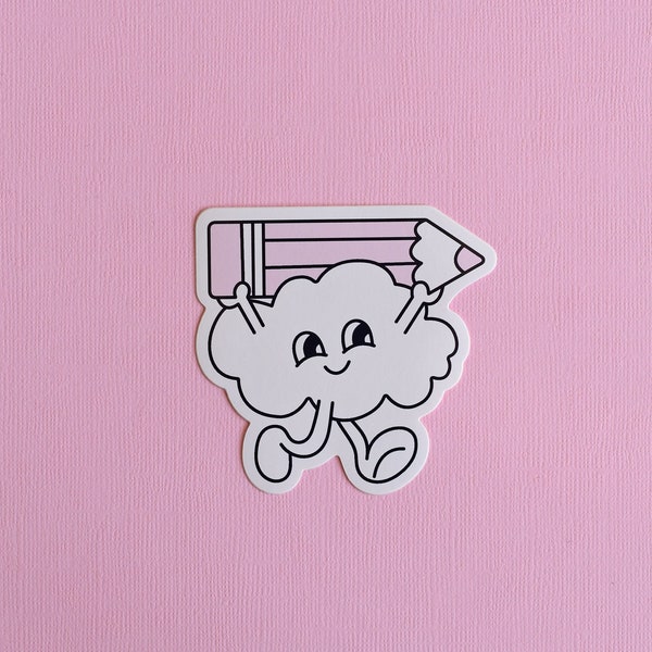 Creative Cloud Die Cut Sticker- cute sticker/artist/kawaii cloud