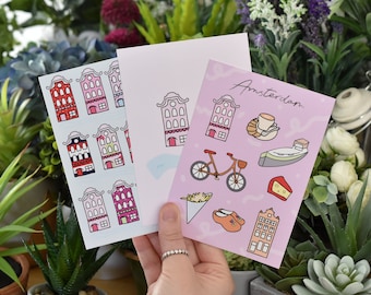 Amsterdam Illustrations A6 Postcards