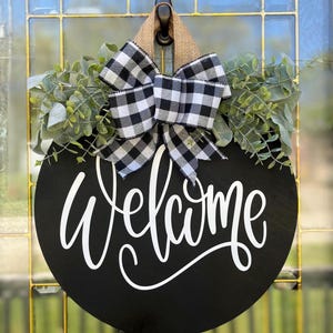 Front Door Decor| Door Hanger | Welcome | Wreath | Housewarming Gift | Home Decor | Front Door Wreath