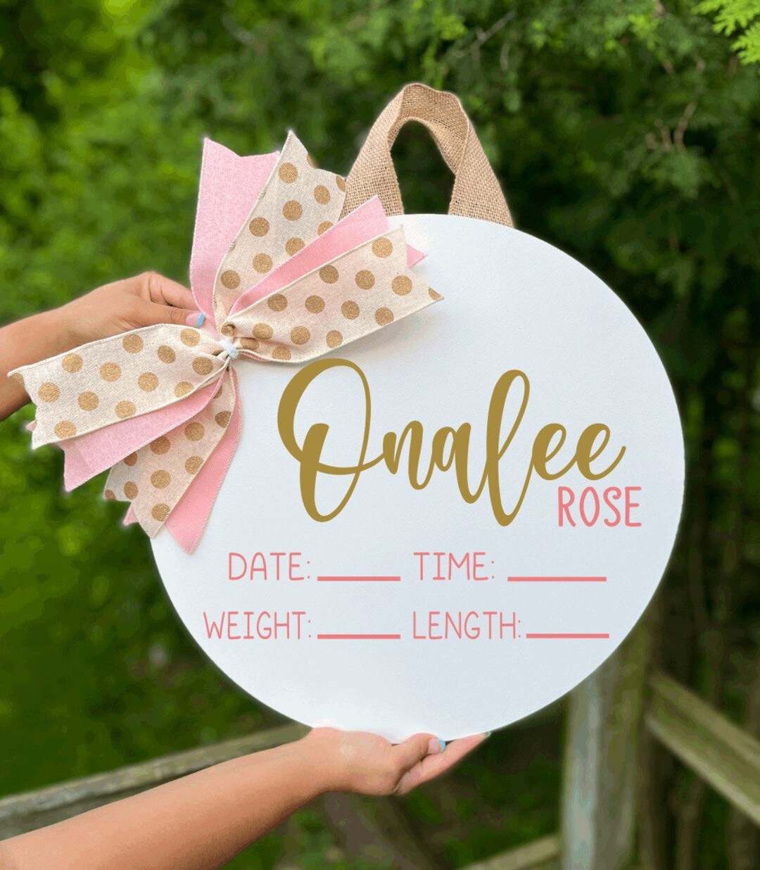 Birth Announcement Sign | Baby Girl Nursery Sign | Baby Girl Gift ...
