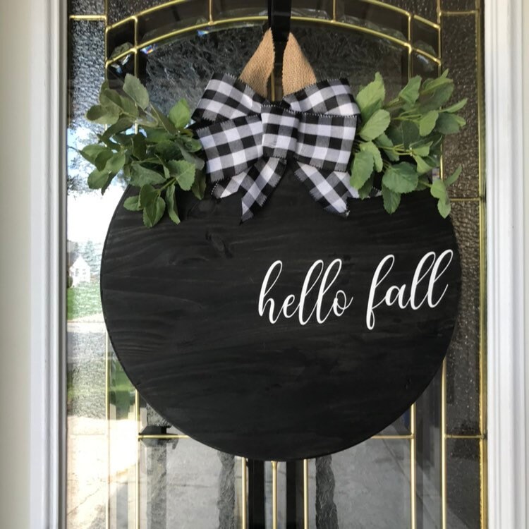 Door Hanger Front Door Sign Fall Door Decor Fall Door sign Etsy