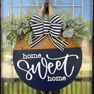 Front Door Decor| Door Hanger | Home Sweet Home | Wreath | Housewarming Gift | Home Decor | Front Door Wreath | Door Sign | Porch Decor