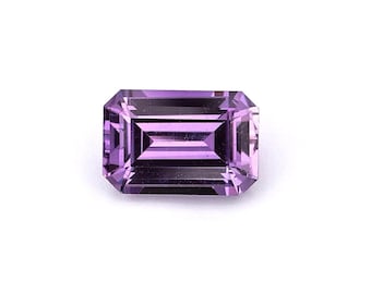 Natuurlijke, onverhitte saffier met roze accenten, 0,89 ct, 6,52 x 4,39 mm