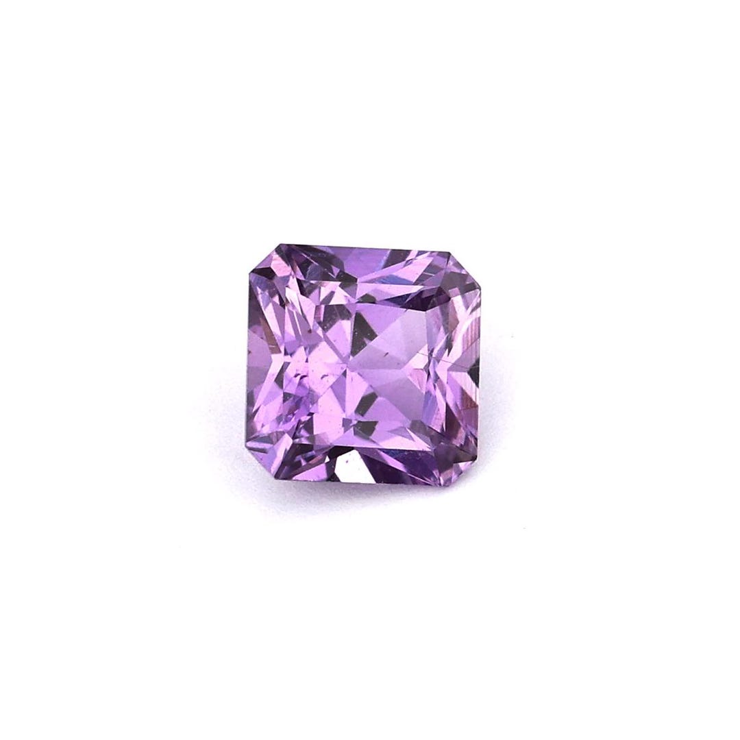 0.66ct Natural Heat Only Sapphire Purple Square Radiant 5.00x4.95mm ...