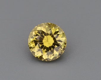 1.29ct Natural Unheated Sapphire Yellow-Orange Round 6.47x6.47mm