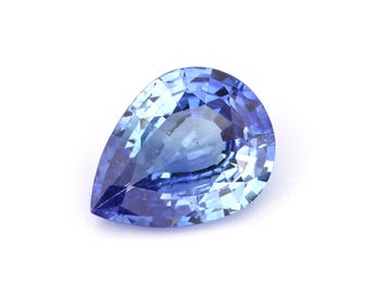 1.66ct Natural Heat Only Sapphire Blue Pear 9.41x7.27mm