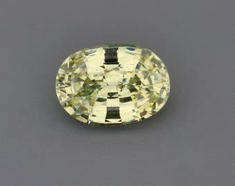 0.94ct Natural Unheated Sapphire Yellow Oval 6.96x4.97mm