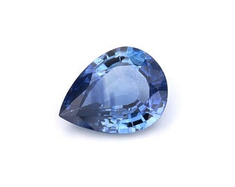 1.57ct Natural Heat Only Sapphire Blue Pear 9.09x6.89mm