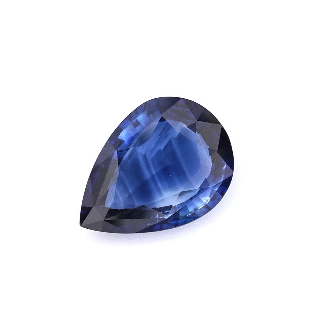 2.44ct Natural Heat Only Sapphire Blue Pear 10.95x7.96mm