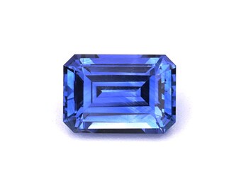 0.92ct Natural Unheated Sapphire Blue Emerald 6.37x4.46mm