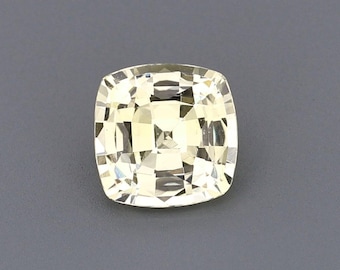 1.32ct Natural Unheated Sapphire Yellow Cushion 6.47x6.48mm