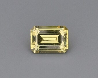1.14ct Natural Unheated Sapphire Yellow Emerald 6.99x4.99mm