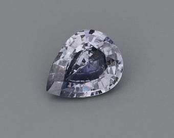 1.86ct Natural Sapphire Lavender/Grey Pear 9.53x7.54mm