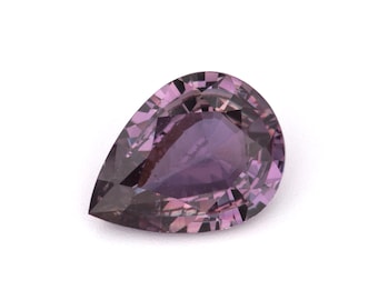 1.24ct Natural Heat Only Sapphire Purple Pear 8.54x6.42mm