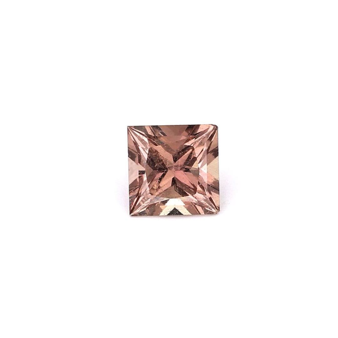 0.69ct Natural Heat Only Sapphire Pink-orange Princess 4.90x4.85mm ...