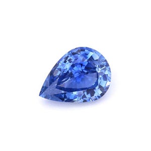 0.88ct Natural Unheated Sapphire Blue Pear 7.40x5.41mm